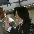 Michael Jackson arrives at the Santa Barbara County courthouse.