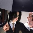 Michael Jackson arrives at the Santa Barbara County courthouse.