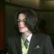 Michael Jackson arrives at the Santa Barbara County courthouse.