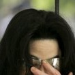 Michael Jackson arrives at the Santa Barbara County courthouse.