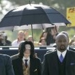 Michael Jackson arrives at the Santa Barbara County courthouse.