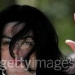 Michael Jackson arrives at the Santa Barbara County courthouse.