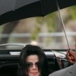 Michael Jackson arrives at the Santa Barbara County courthouse.