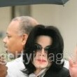 Michael Jackson arrives at the Santa Barbara County courthouse.