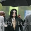 Michael Jackson arrives at the Santa Barbara County courthouse.