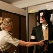 Michael Jackson arrives at the Santa Barbara County courthouse.