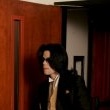Michael Jackson arrives at the Santa Barbara County courthouse.