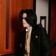 Michael Jackson arrives at the Santa Barbara County courthouse.