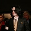 Michael Jackson arrives at the Santa Barbara County courthouse.