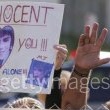 Michael Jackson arrives at the Santa Barbara County courthouse.