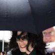Michael Jackson arrives at the Santa Barbara County courthouse.