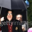 Michael Jackson arrives at the Santa Barbara County courthouse.