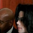 Michael Jackson arrives at the Santa Barbara County courthouse.