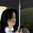Michael Jackson arrives at the Santa Barbara County courthouse.