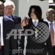 Michael Jackson arrives at the Santa Barbara County courthouse.