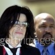 Michael Jackson arrives at the Santa Barbara County courthouse.