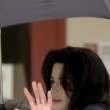 Michael Jackson arrives at the Santa Barbara County courthouse.