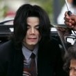 Michael Jackson arrives at the Santa Barbara County courthouse.