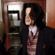 Michael Jackson arrives at the Santa Barbara County courthouse.
