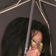 Michael Jackson arrives at the Santa Barbara County courthouse.
