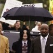 Michael Jackson arrives at the Santa Barbara County courthouse.