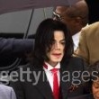 Michael Jackson arrives at the Santa Barbara County courthouse.