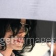 Michael Jackson arrives at the Santa Barbara County courthouse.