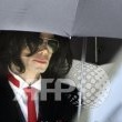 Michael Jackson arrives at the Santa Barbara County courthouse.