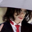 Michael Jackson arrives at the Santa Barbara County courthouse.