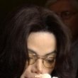 Michael Jackson arrives at the Santa Barbara County courthouse.
