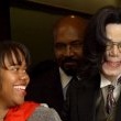 Michael Jackson arrives at the Santa Barbara County courthouse.