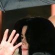 Michael Jackson arrives at the Santa Barbara County courthouse.