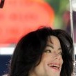 Michael Jackson arrives at the Santa Barbara County courthouse.