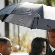 Michael Jackson arrives at the Santa Barbara County courthouse.