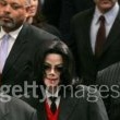 Michael Jackson arrives at the Santa Barbara County courthouse.