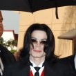 Michael Jackson arrives at the Santa Barbara County courthouse.