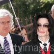 Michael Jackson arrives at the Santa Barbara County courthouse.