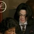 Michael Jackson arrives at the Santa Barbara County courthouse.