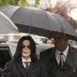 Michael Jackson arrives at the Santa Barbara County courthouse.