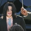 Michael Jackson arrives at the Santa Barbara County courthouse.