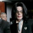 Michael Jackson arrives at the Santa Barbara County courthouse.