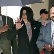 Michael Jackson arrives at the Santa Barbara County courthouse.