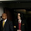 Michael Jackson arrives at the Santa Barbara County courthouse.