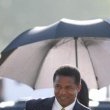 Michael Jackson arrives at the Santa Barbara County courthouse.