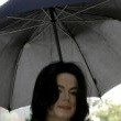 Michael Jackson arrives at the Santa Barbara County courthouse.