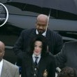 Michael Jackson arrives at the Santa Barbara County courthouse.