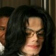 Michael Jackson arrives at the Santa Barbara County courthouse.