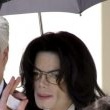 Michael Jackson arrives at the Santa Barbara County courthouse.