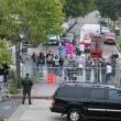Michael Jackson arrives at the Santa Barbara County courthouse.
