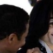 Michael Jackson arrives at the Santa Barbara County courthouse.